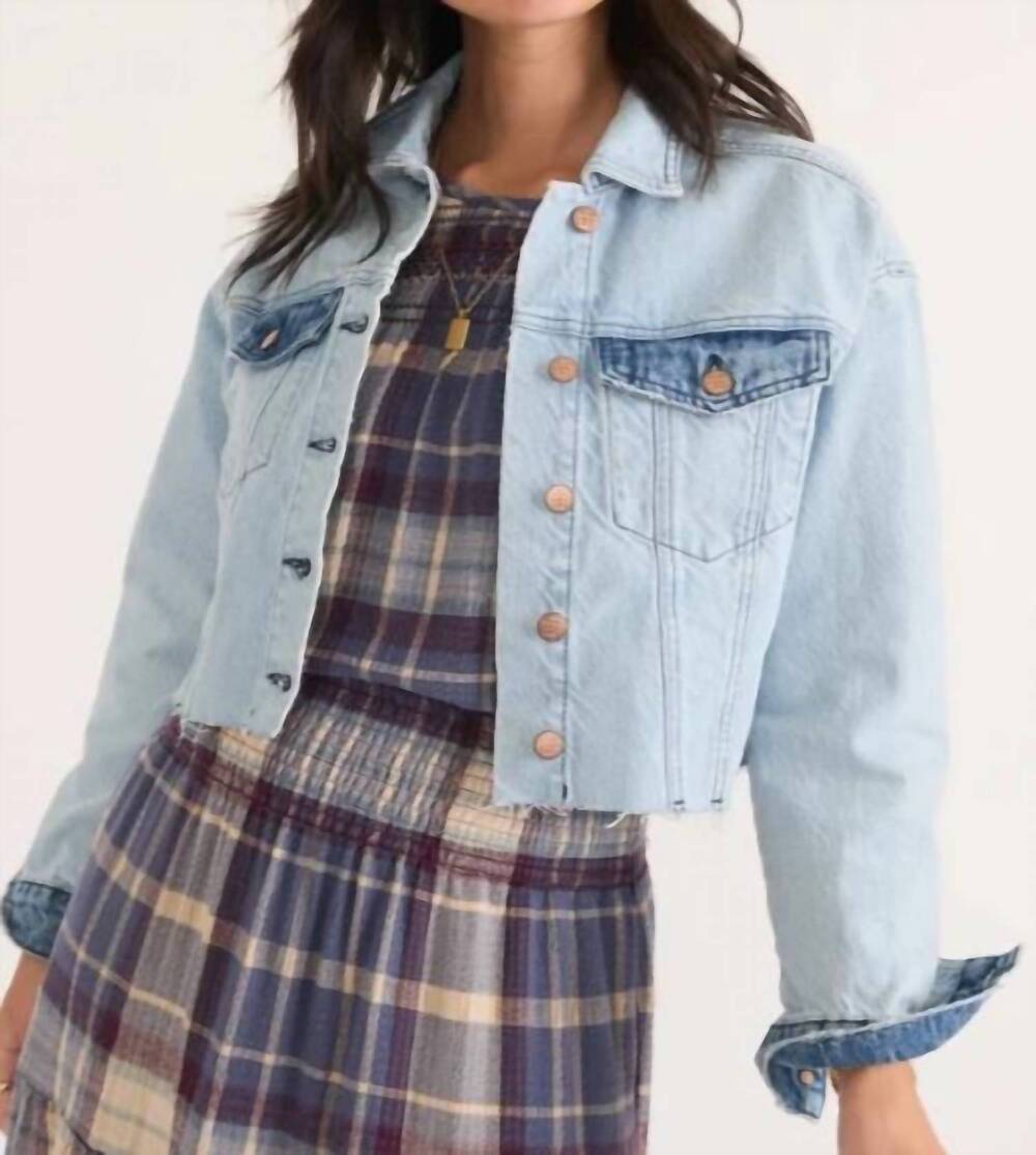 NEW MARINE LAYER ray denim jacket in medium wash